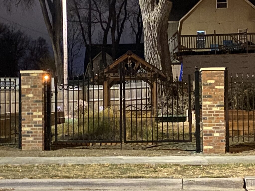 Wrought Iron Fence Nightview